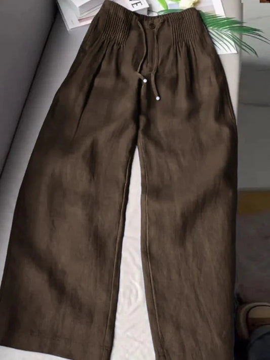 Pantalon large à cordon détendu