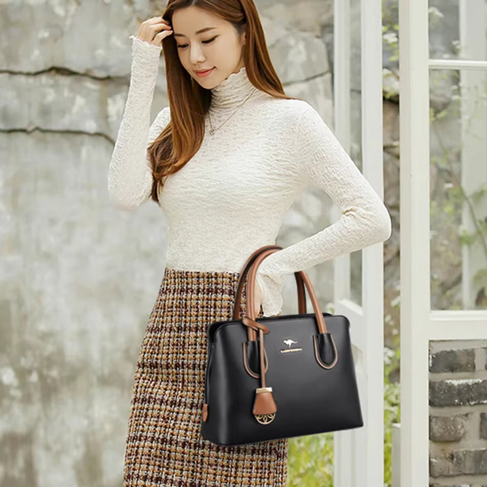 Sacs à main de luxe en cuir à 2 couches - Grande capacité - Haute qualité
