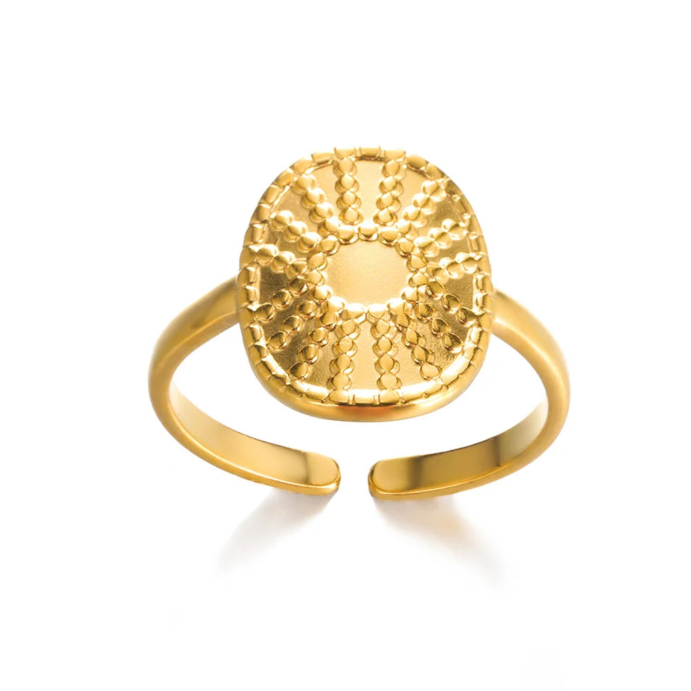 Stainless Steel Rings for Women Gold Color Couple Heart Ring 2025 Trend New in Wedding Aesthetic Luxury Jewelry Anillos Mujer