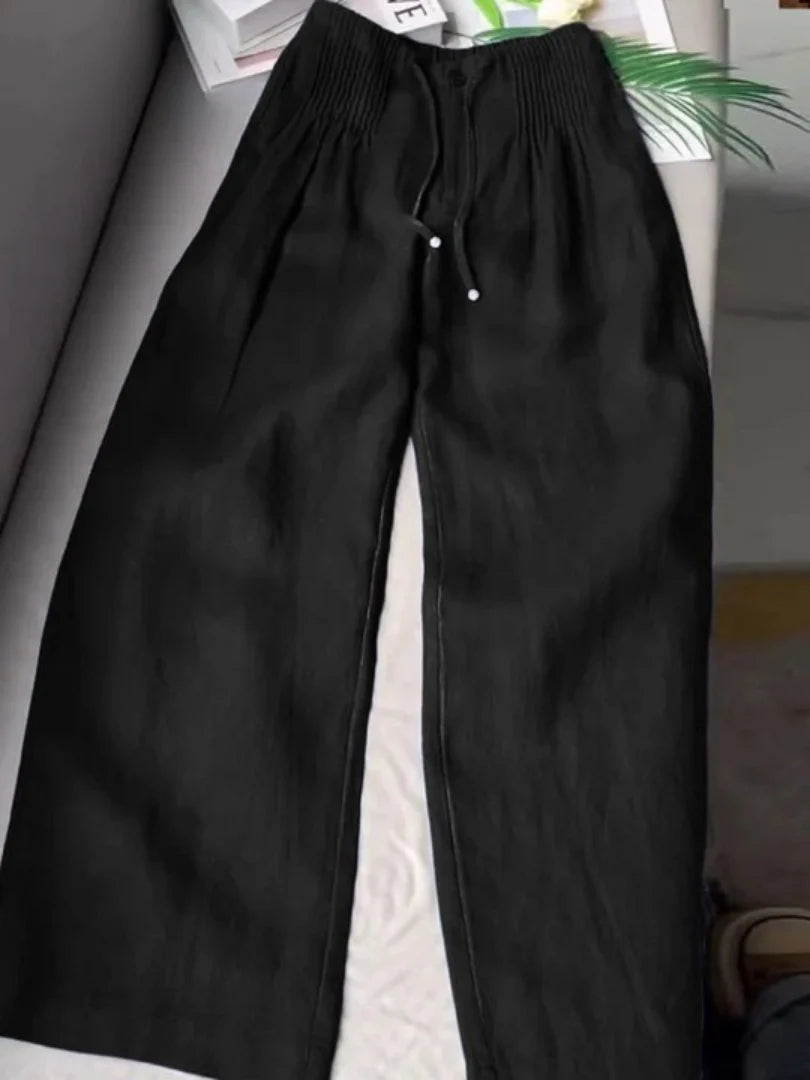Pantalon large à cordon détendu