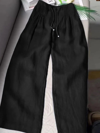 Pantalon large à cordon détendu