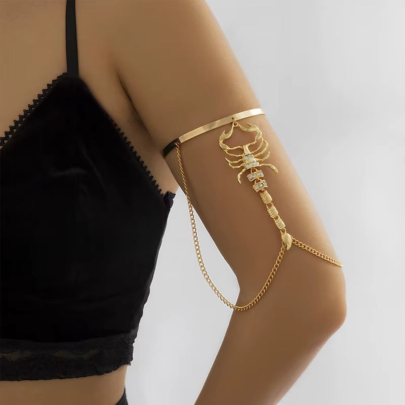 Scorpion Arm Bracelet Scorpion Bangle Egyptian Armband Bohemian Scorpion Charm Upper Arm Bracelet Sexy Jewelry