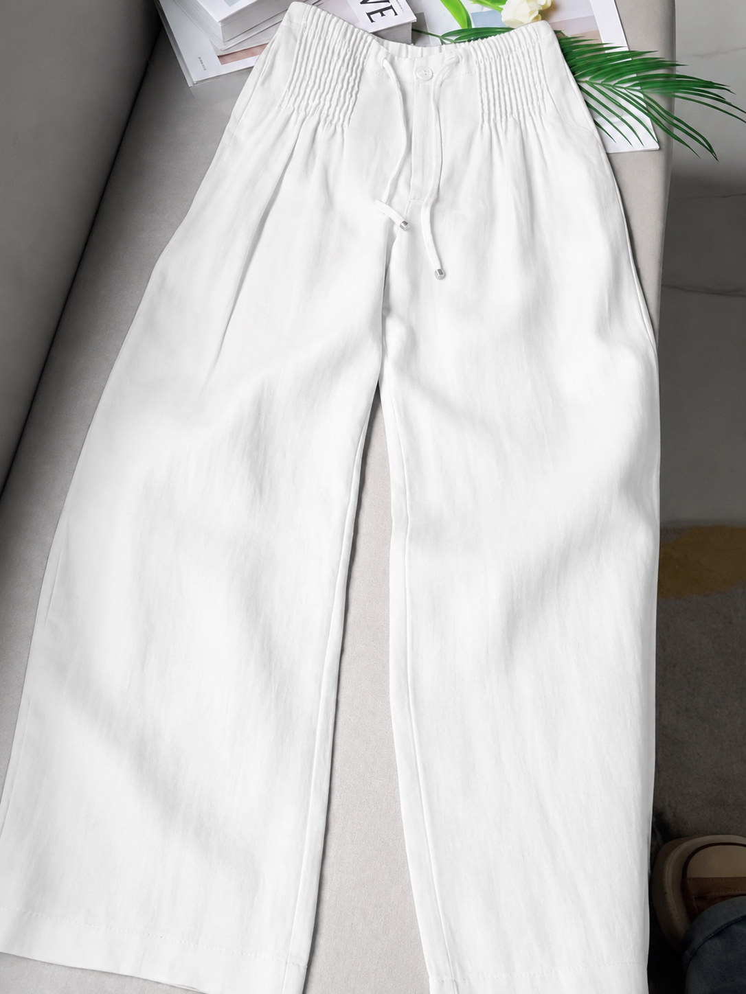 Pantalon large à cordon détendu