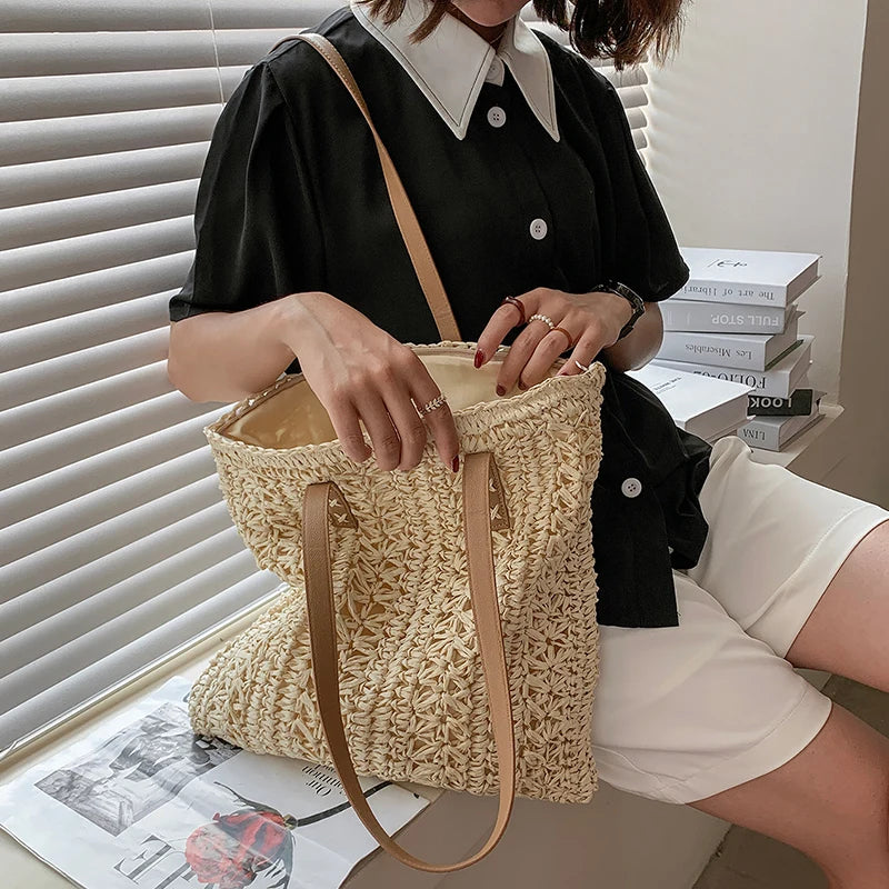 Sacs d'épaule à la mode en rotin et osier tressé