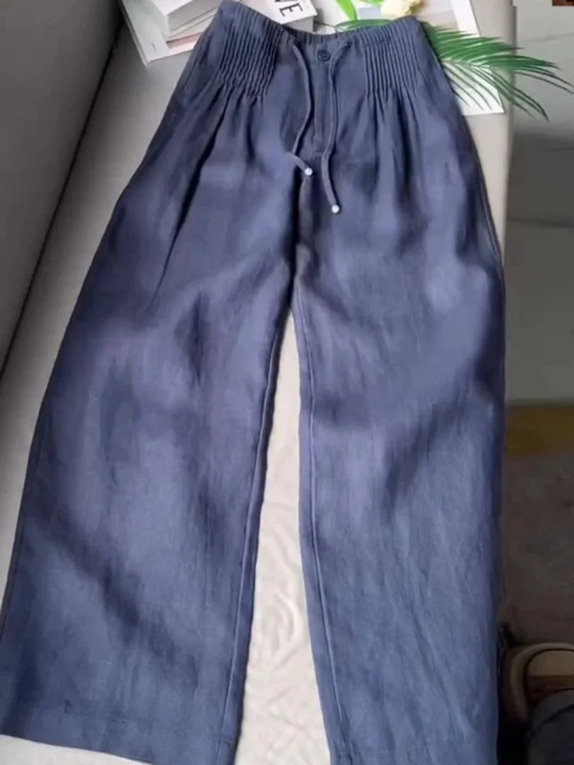Pantalon large à cordon détendu