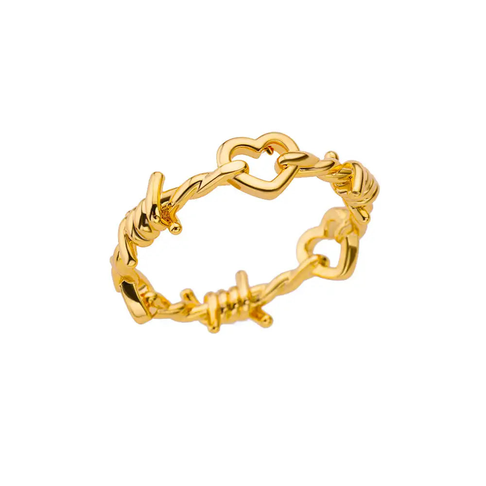 Stainless Steel Rings for Women Gold Color Couple Heart Ring 2025 Trend New in Wedding Aesthetic Luxury Jewelry Anillos Mujer